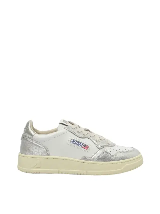 Autry Medalist Low Bicolour Sneakers in White/silver White