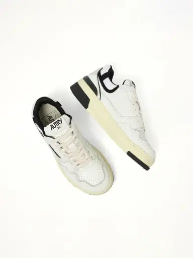 Autry Clc Low Sneakers in White/black White | Thumbnail 2 Autry Clc Low Sneakers in White/black White | Thumbnail 2