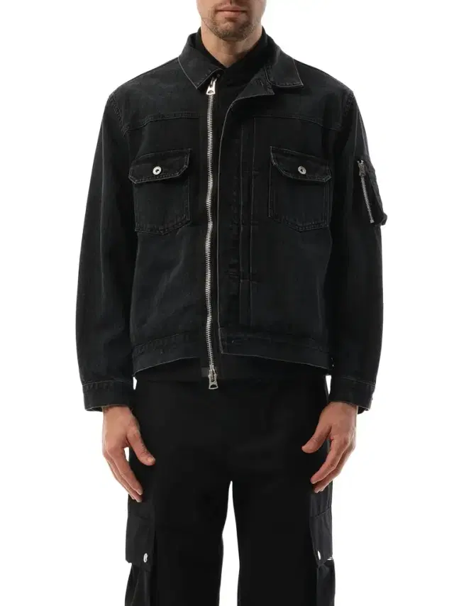 Sacai Denim Nylon Double Jacket