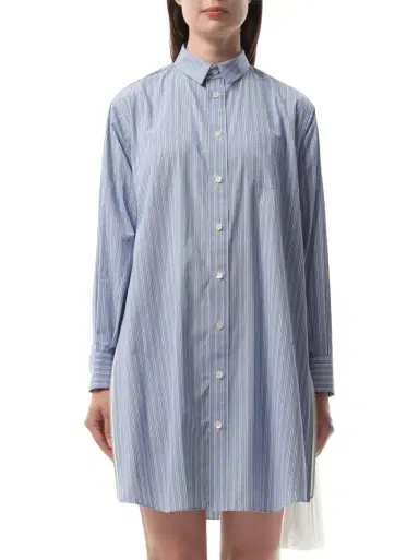 Sacai Cotton Poplin Stripe Dress | Thumbnail 1 Sacai Cotton Poplin Stripe Dress | Thumbnail 1
