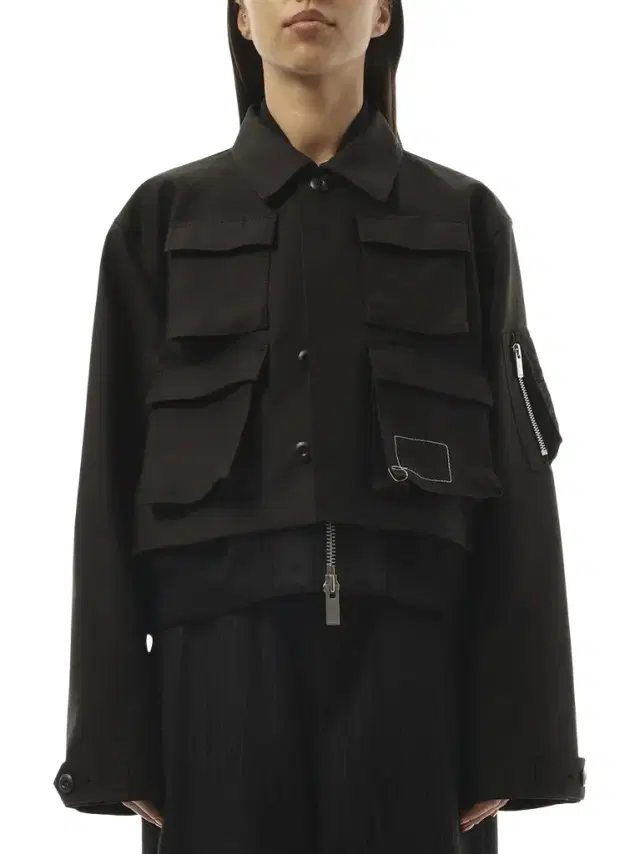 Sacai Wtaps Cotton Back Satin x Nylon Twill Jacket