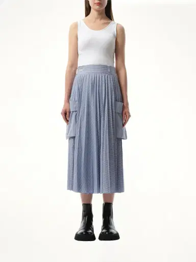 Sacai Cotton Poplin Stripe Skirt | Thumbnail 4 Sacai Cotton Poplin Stripe Skirt | Thumbnail 4