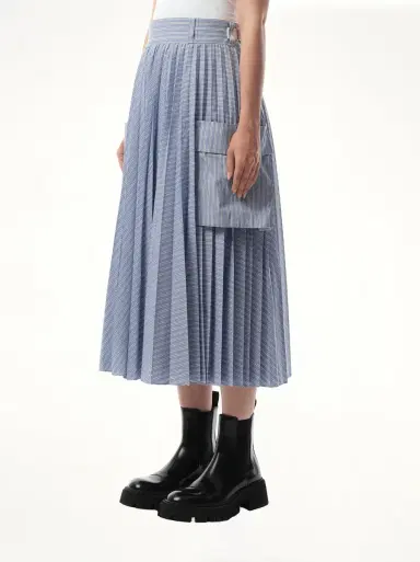 Sacai Cotton Poplin Stripe Skirt | Thumbnail 5 Sacai Cotton Poplin Stripe Skirt | Thumbnail 5