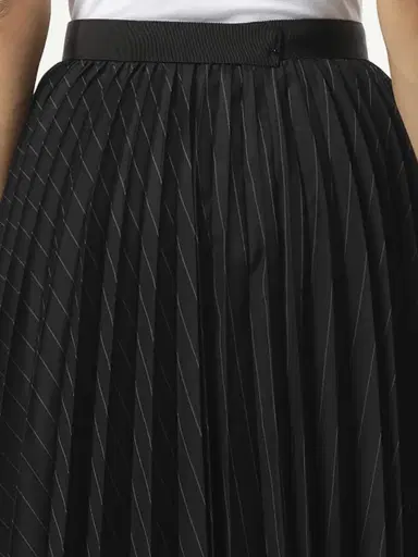 Sacai Spun Organza Skirt in Black Stripe | Thumbnail 2