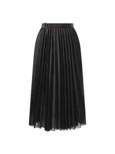 Sacai Spun Organza Skirt in Black Stripe | Thumbnail 3