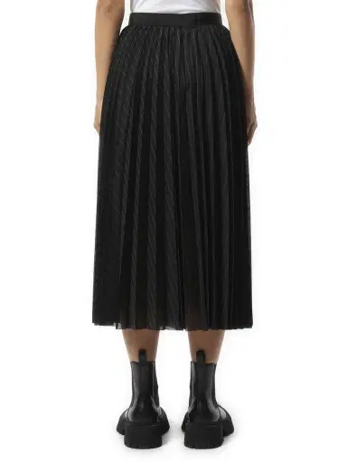 Sacai Spun Organza Skirt in Black Stripe | Thumbnail 6