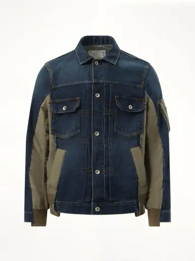 Sacai Denim Nylon Twill Jacket | Thumbnail 3 Sacai Denim Nylon Twill Jacket | Thumbnail 3
