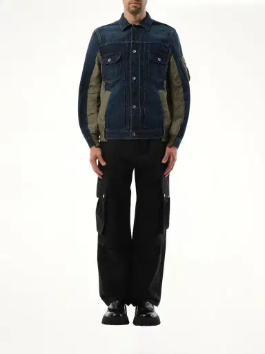 Sacai Denim Nylon Twill Jacket | Thumbnail 4 Sacai Denim Nylon Twill Jacket | Thumbnail 4