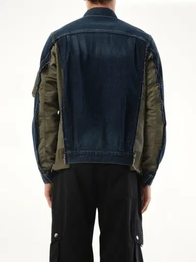 Sacai Denim Nylon Twill Jacket | Thumbnail 6 Sacai Denim Nylon Twill Jacket | Thumbnail 6