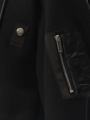 Sacai Sponge Sweat x Nylon Twill Zip Hoodie | Thumbnail 2 Sacai Sponge Sweat x Nylon Twill Zip Hoodie | Thumbnail 2