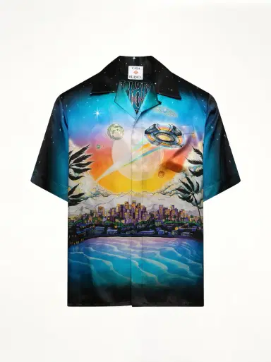 Casablanca La Premonition Cuban Collar Shirt | Thumbnail 3 Casablanca La Premonition Cuban Collar Shirt | Thumbnail 3