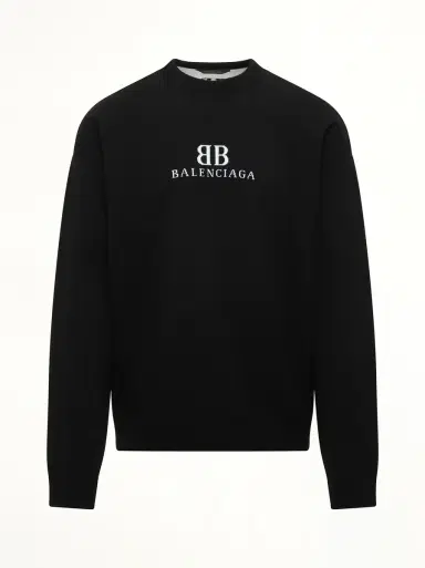 Balenciaga Crewneck Sweater in Black/white | Thumbnail 3 Balenciaga Crewneck Sweater in Black/white | Thumbnail 3