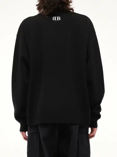 Balenciaga Crewneck Sweater in Black/white | Thumbnail 6 Balenciaga Crewneck Sweater in Black/white | Thumbnail 6