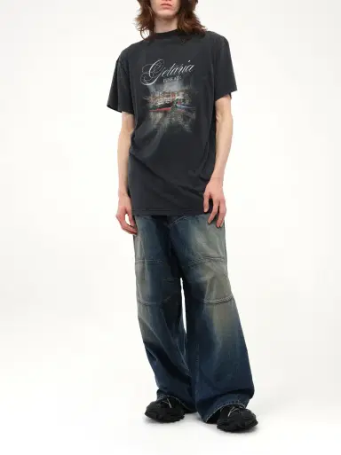 Balenciaga Getaria Oversized T-shirt in Faded | Thumbnail 4