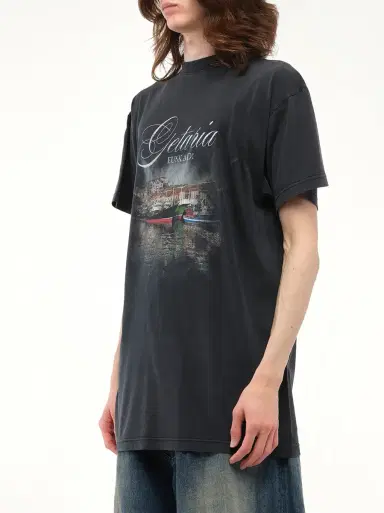 Balenciaga Getaria Oversized T-shirt in Faded | Thumbnail 5