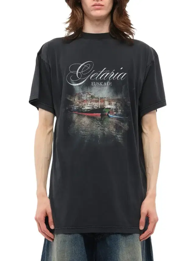 Balenciaga Getaria Oversized T-shirt in Faded Washed