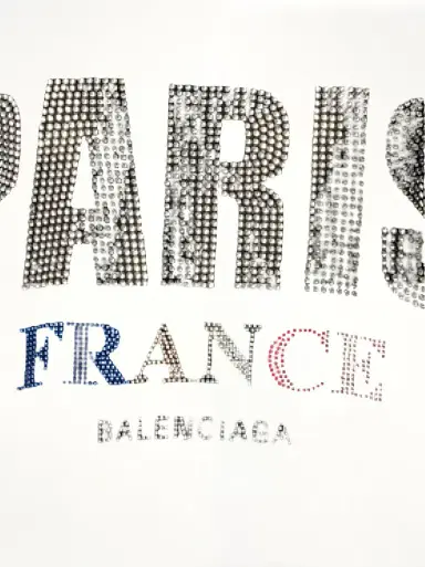 Balenciaga Paris Strass Oversized T-shirt | Thumbnail 2 Balenciaga Paris Strass Oversized T-shirt | Thumbnail 2