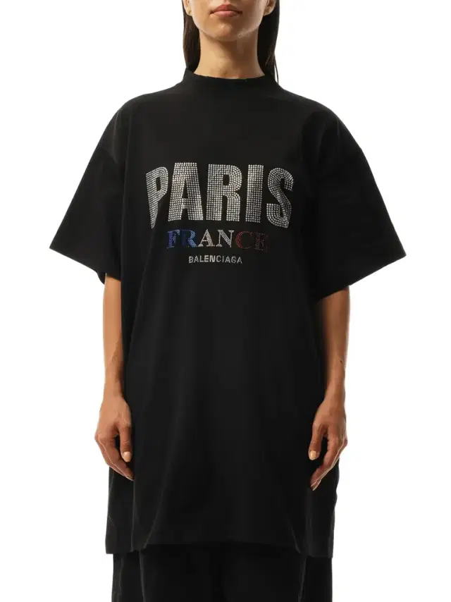 Balenciaga Paris Strass Oversized T-shirt