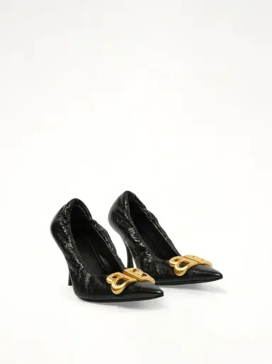 Balenciaga Monaco Pump BB H90 in Black/gold | Thumbnail 3 Balenciaga Monaco Pump BB H90 in Black/gold | Thumbnail 3