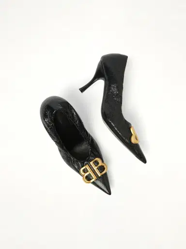 Balenciaga Monaco Pump BB H90 in Black/gold | Thumbnail 4 Balenciaga Monaco Pump BB H90 in Black/gold | Thumbnail 4