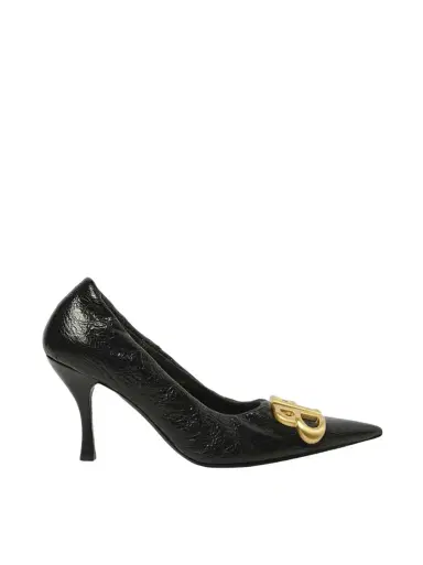 Balenciaga Monaco Pump BB H90 in Black/gold | Thumbnail 1 Balenciaga Monaco Pump BB H90 in Black/gold | Thumbnail 1