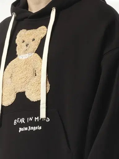 Palm Angels Bear in Mind Over Hoodie Black/brown Black | Thumbnail 2 Palm Angels Bear in Mind Over Hoodie Black/brown Black | Thumbnail 2