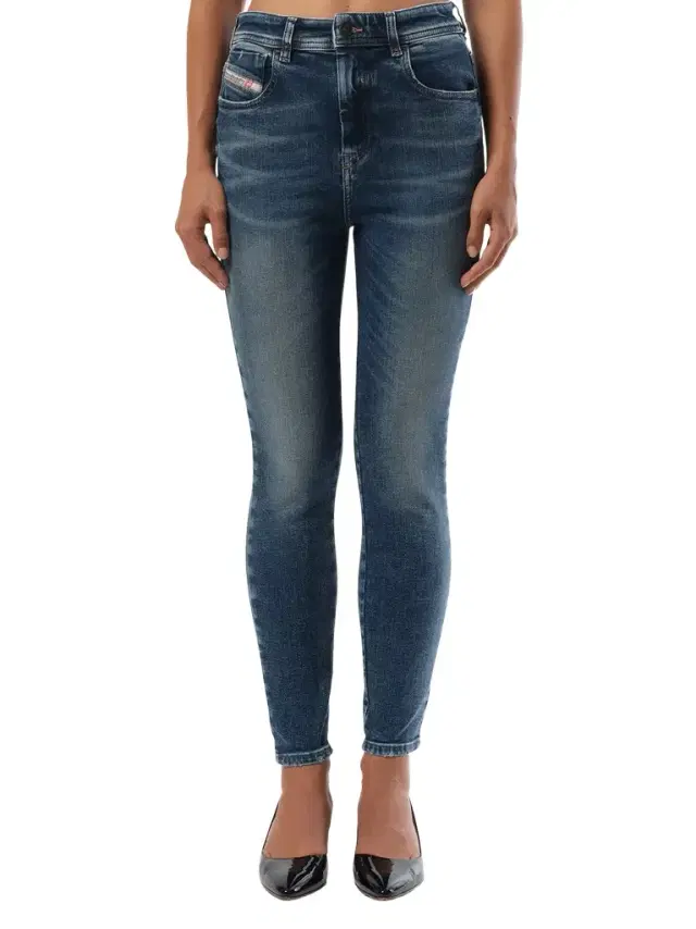 Diesel 1984 Slandy High Jeans in Washed Indigo Blue