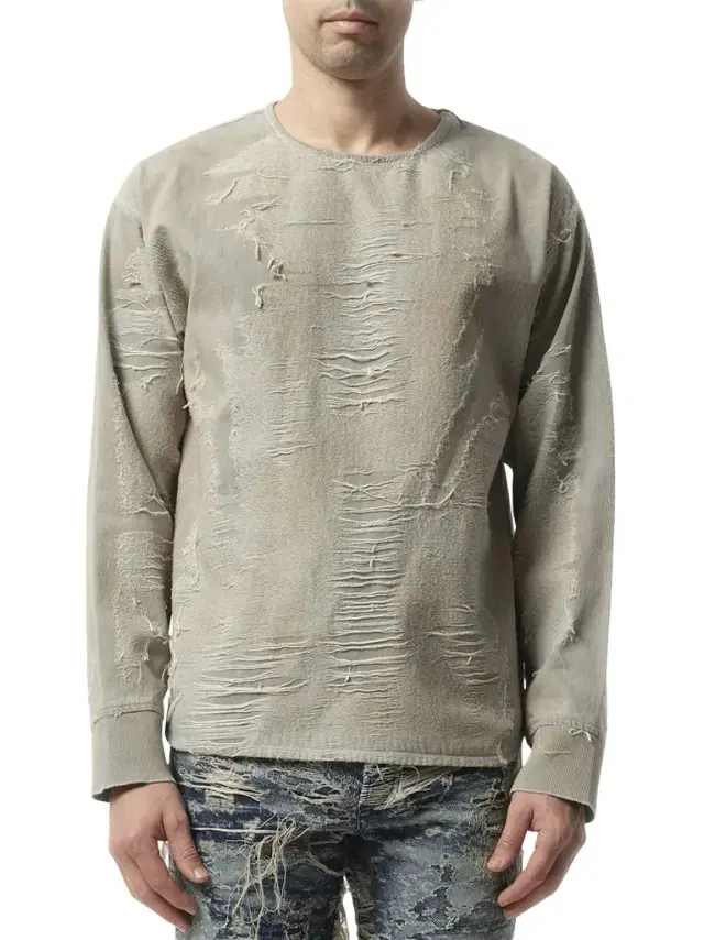 Diesel Distressed Effect Denim Sweater
