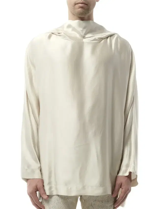 Rick Owens Hooded Tunic in Dinge White