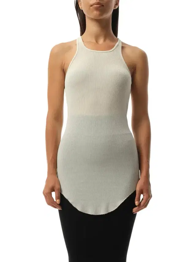 Rick Owens Basic Rib Tank in Dinge White