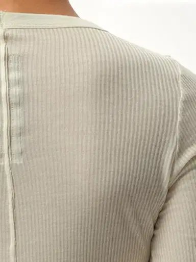Rick Owens Rib Long Sleeve T-shirt in Dinge White | Thumbnail 2 Rick Owens Rib Long Sleeve T-shirt in Dinge White | Thumbnail 2