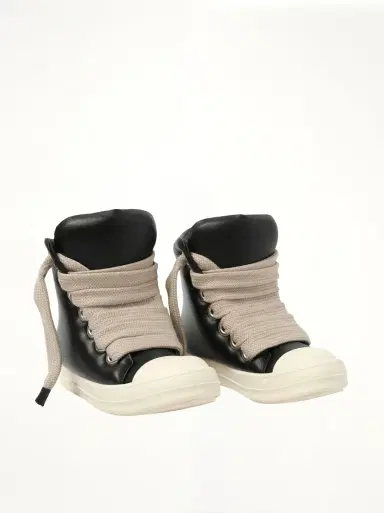 Rick Owens Padded Jumbolaced Sneaker in Black/milk/milk | Thumbnail 3 Rick Owens Padded Jumbolaced Sneaker in Black/milk/milk | Thumbnail 3