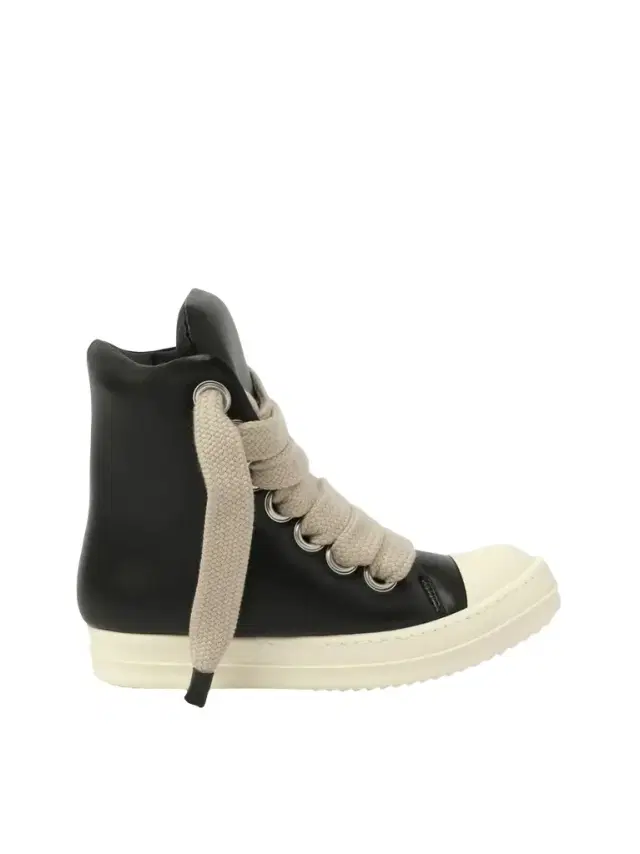 Rick Owens Padded Jumbolaced Sneaker in Black/milk/milk