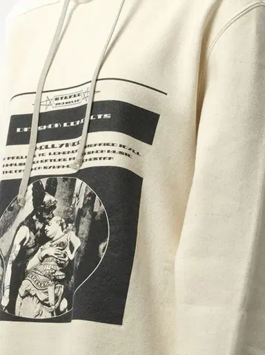 RICK OWENS DRKSHDW Opera Print Oversize Hoodie in Natural/black Natural | Thumbnail 2 RICK OWENS DRKSHDW Opera Print Oversize Hoodie in Natural/black Natural | Thumbnail 2