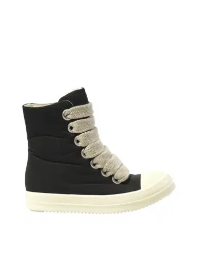RICK OWENS DRKSHDW Jumbo Lace Puffer Sneaks in Black/milk Black | Thumbnail 1 RICK OWENS DRKSHDW Jumbo Lace Puffer Sneaks in Black/milk Black | Thumbnail 1