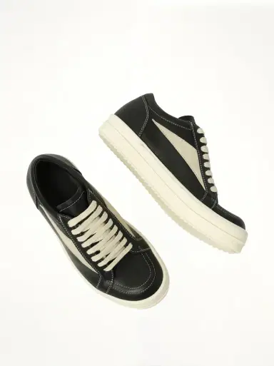 Rick Owens Vintage Sneaks in Black/milk | Thumbnail 4 Rick Owens Vintage Sneaks in Black/milk | Thumbnail 4