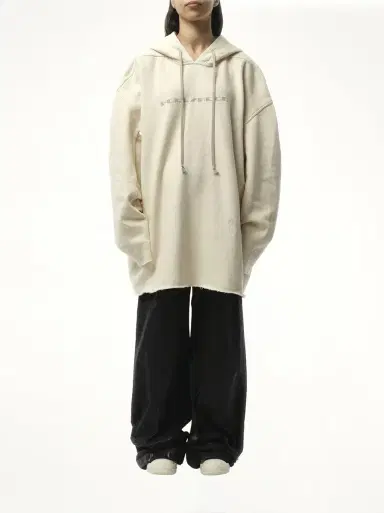 RICK OWENS DRKSHDW Hollywood Peter Hoodie in Natural/pearl Natural | Thumbnail 4 RICK OWENS DRKSHDW Hollywood Peter Hoodie in Natural/pearl Natural | Thumbnail 4