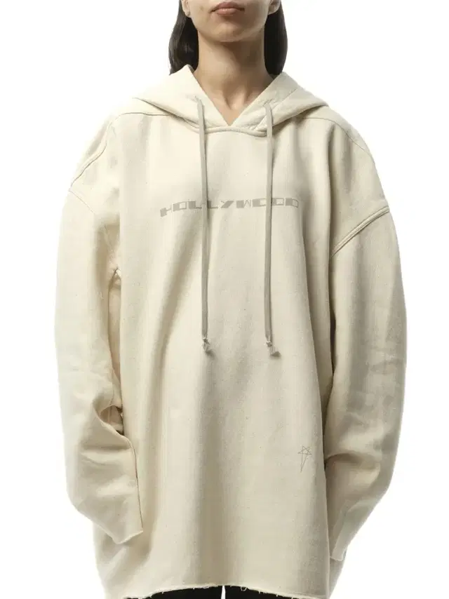 RICK OWENS DRKSHDW Hollywood Peter Hoodie in Natural/pearl Natural