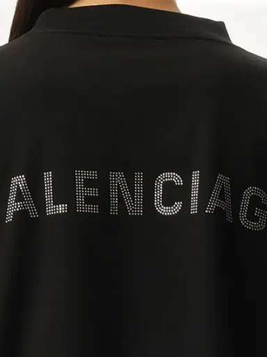 Balenciaga Paris Strass Cropped T-shirt | Thumbnail 2 Balenciaga Paris Strass Cropped T-shirt | Thumbnail 2