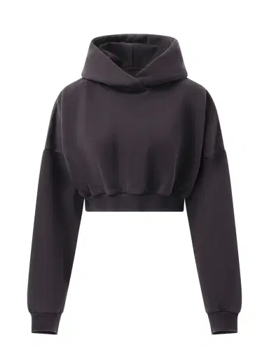 Entire Studios Cropped Heavy Hood in Ink Black | Thumbnail 3 Entire Studios Cropped Heavy Hood in Ink Black | Thumbnail 3