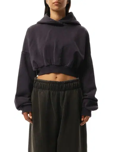 Entire Studios Cropped Heavy Hood in Ink Black | Thumbnail 1 Entire Studios Cropped Heavy Hood in Ink Black | Thumbnail 1