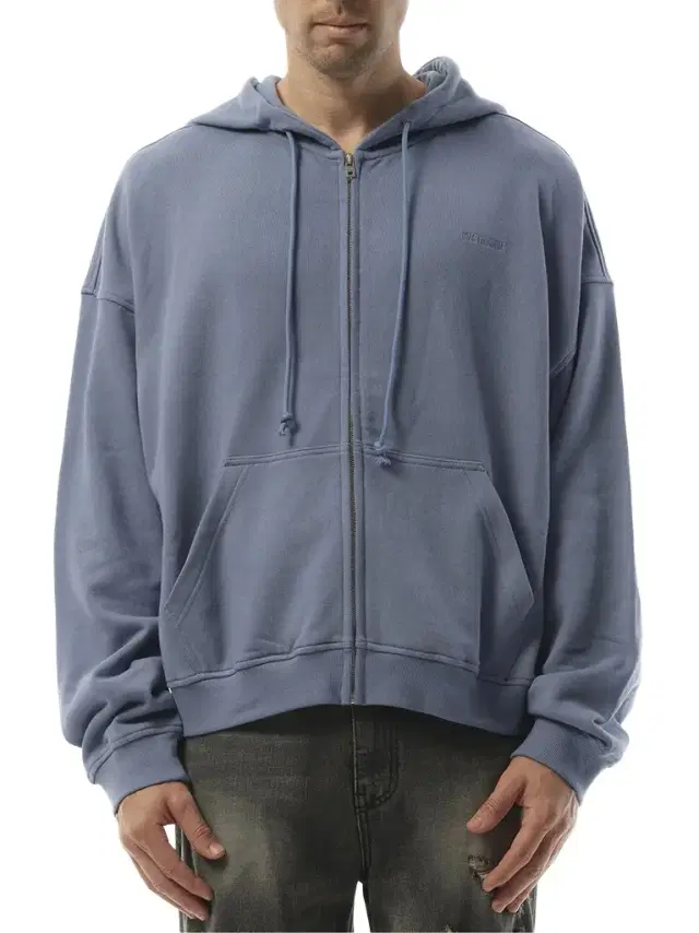 We11Done Twin All Around Hoodie Zip-up in Sky Blue