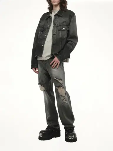 We11Done Dark-spray Detail Denim Jacket | Thumbnail 4