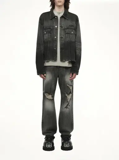 We11Done Dark-spray Detail Denim Jacket | Thumbnail 7