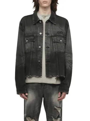 We11Done Dark-spray Detail Denim Jacket | Thumbnail 1