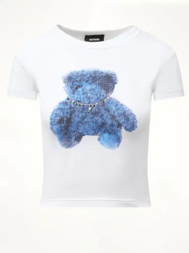 We11Done Studded Bear Cropped T-shirt | Thumbnail 3