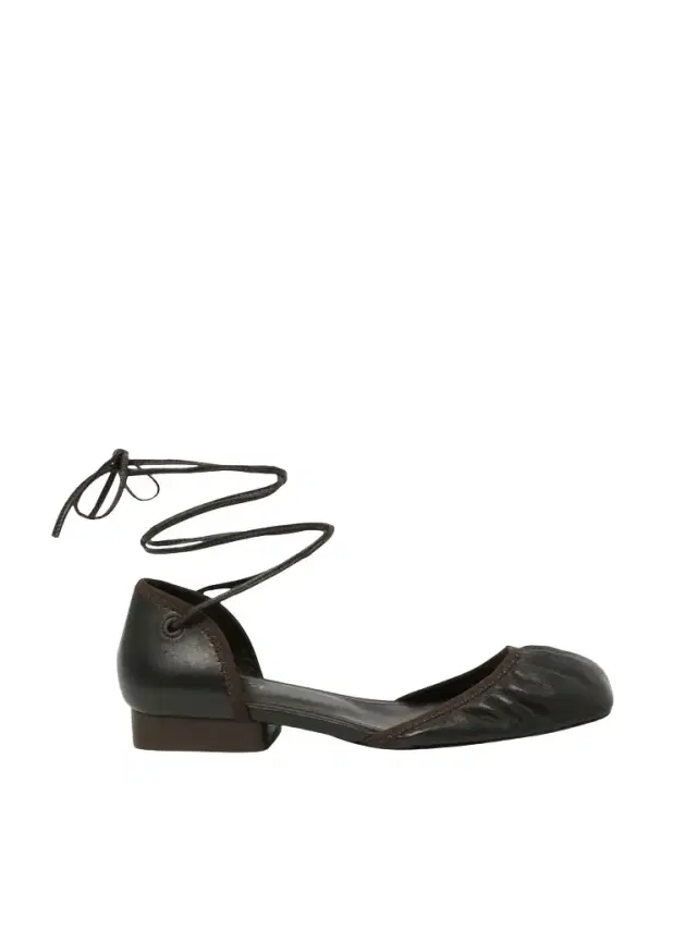 Lemaire Micro Ballerina Flat in Dark Chocolate Brown