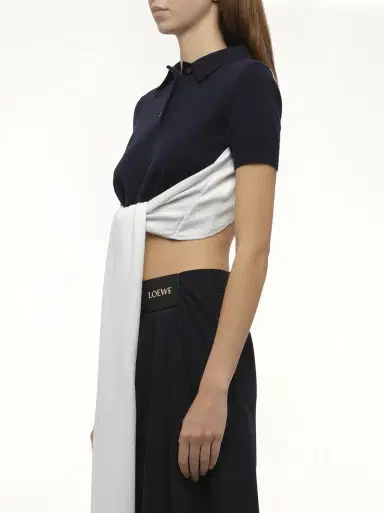Loewe Polo Sweater in Navy/ecru | Thumbnail 2 Loewe Polo Sweater in Navy/ecru | Thumbnail 2