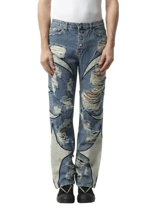 THUG CLUB TC Leather Washing Denim Pants War Ver