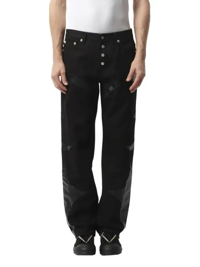 THUG CLUB TC Leather Washing Denim Pants